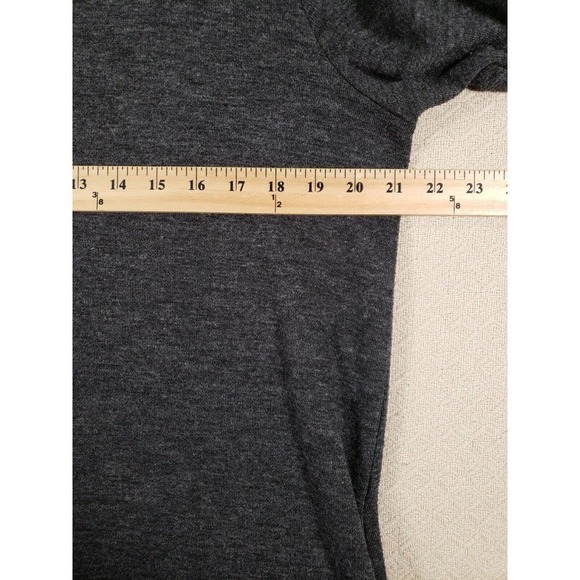 Leith Sweater Womens Large Long Sleeve Turtleneck Polyester Blend Gray Long Knit - Picture 6 of 14